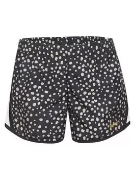 Nike Younger Girls Animal Spot Tempo Short, Black, Size 4-5 Years, Women