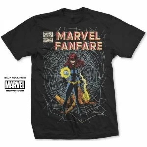 Marvel Comics Marvel Fanfare BW Mens Black T Shirt Small