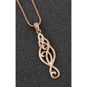 Celtic Flame Rose Gold Plated Necklace