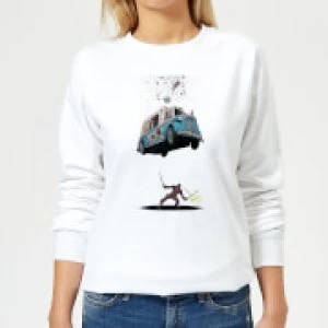 Marvel Deadpool Ice Cream Womens Sweatshirt - White - S