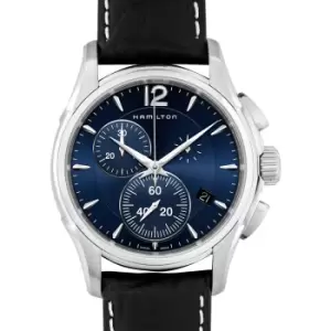 Jazzmaster Chrono Quartz Blue Steel/Leather 42mm