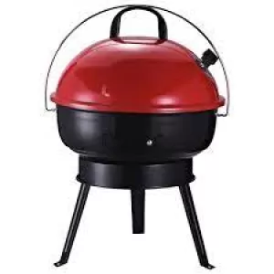 Outsunny Red and Black Outdoor Portable Charcoal BBQ Grill Garden & Outdoor