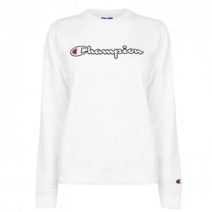 Champion Script Crew Neck Sweatshirt - WHT