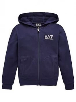 Emporio Armani EA7 Classic Zip Through Hoodie Navy Size 8 Years Boys