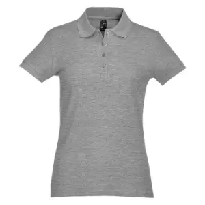 SOLS Womens/Ladies Passion Pique Short Sleeve Polo Shirt (M) (Grey Marl)