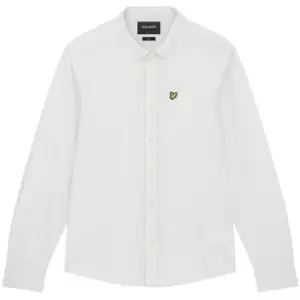 Lyle and Scott Long Sleeve Gingham Shirt - White