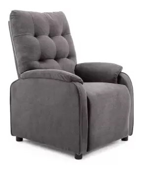 Charlbury pushback fabric recliner chair - smokey charcoal grey