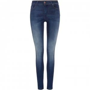 Salsa Colette Mid Rise Skinny Jeans - Denim Dark Wash