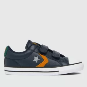 Converse Navy Star Player 2v Leather Trainers Toddler