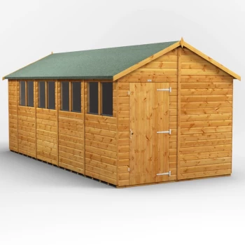 18x8 Power Apex Garden Shed - Brown