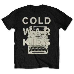 Cold War Kids - Typewriter Unisex Large T-Shirt - Black