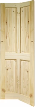 Wickes Chester Internal Bi-fold Door Knotty Pine 4 Panel 1981x762mm