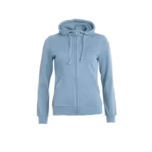 Clique Womens/Ladies Plain Full Zip Hoodie (XL) (Light Blue)