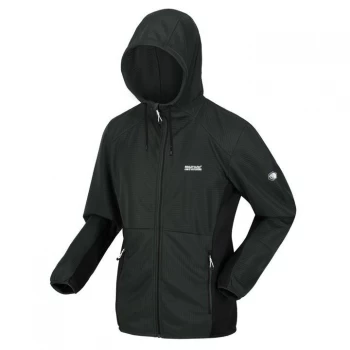 Regatta Terota Full Zip Ribbed Fleece Hoddie - DpForest/Blk