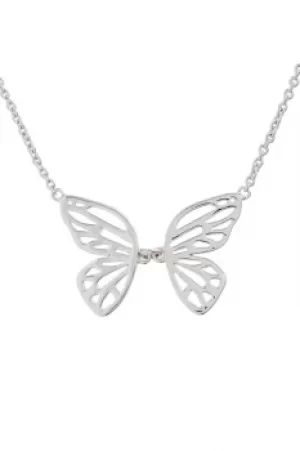 Ladies Olivia Burton Silver Plated Butterfly Wing Necklace OBJ16EBN06