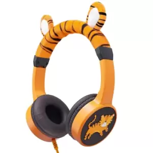 Planet Buddies Charlie the Tiger PB-CTF Furry Wired Kids Headphones