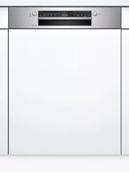 Bosch Series 2 SMI2HTS02G Semi Integrated Standard Dishwasher - Stainless Steel Control Panel with Fixed Door Fixing Kit - D Rated