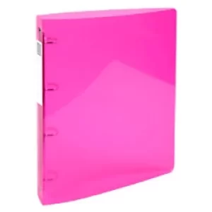 Iderama PP Ringbinder A4+ 4O Rings 30mm, S40mm, Pink, Pack of 10