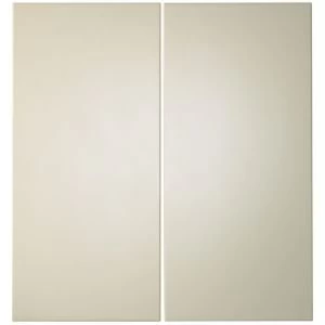 IT Kitchens Santini Gloss Cream Slab Corner base door W925mm Set of 2