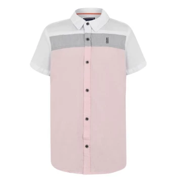 SoulCal Short Sleeve Shirt Junior Boys - Pink C/Block