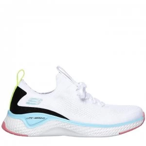 Skechers Solar Fuse Trainers Ladies - White/Multi