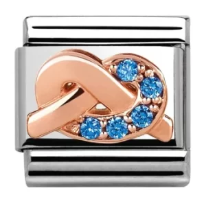 Nomination CLASSIC Rose Gold Symbols Blue Knot Charm 430302/10