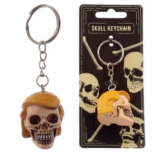 Skull President Keyring