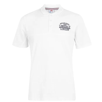 Lonsdale Box Polo Shirt Mens - White