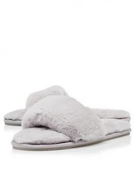 Dune London Snuggled Slippers - Mink, Mink, Size 36, Women