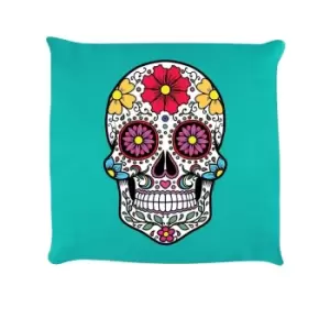 Grindstore Sugar Skull Cushion (One Size) (Turquoise)