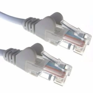 Zexum Grey RJ45 Cat5e High Quality 24AWG Stranded Snagless UTP Ethernet Network LAN Patch Cable - 0.3 Meter