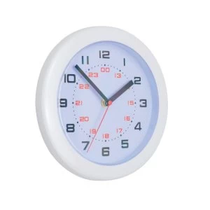 Controller Wall Clock with 24 Hour Dial White