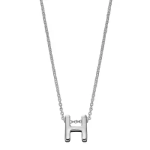 Sterling Silver Alphabet Letter H Necklace