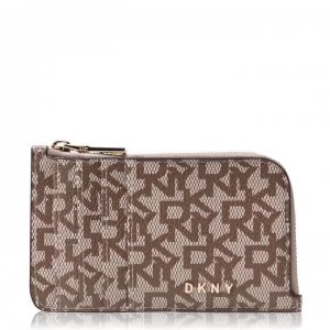 DKNY Logo Zipped Card Holder - Chino Vic CVU