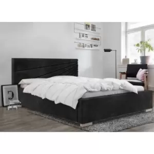 Fenna Bed Single Plush Velvet Black