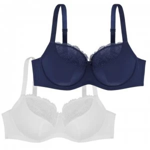 Dorina Faith Non Padded Bra 2 Pack - Ink/White