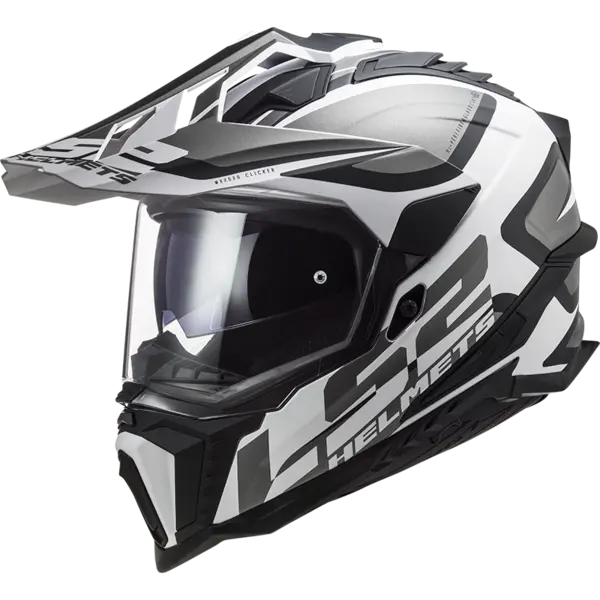 LS2 MX701 Explorer Alter Matt Black White ECE 22.06 Adventure Helmet Size XS