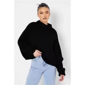 I Saw It First Slouchy Jumper - Black