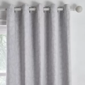 Telford Silver Eyelet Curtains Silver