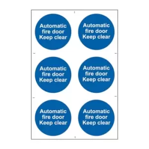 Automatic Fire Door Keep Clear - PVC (200 x 300mm)