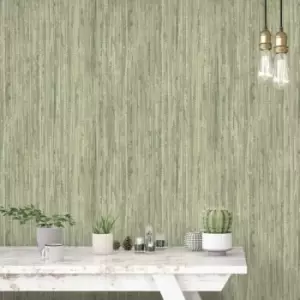 Wallpaper Natural Grasses Wicker Green - Green - Noordwand