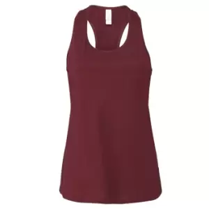 Bella + Canvas Womens/Ladies Racerback Tank Top (L) (Maroon)