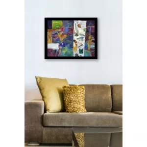 SC0825 Multicolor Decorative Framed MDF Painting