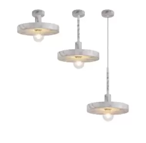 Single Ceiling Dome Pendant, Adjustable E27, Marble Effect