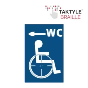 Disabled Wc Arrow Left - Taktyle (150 x 225mm)