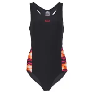 Slazenger Splice Racerback Swimsuit Womens - Black