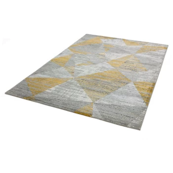 Orion OR12 Blocks Yellow 160cm x 230cm Rectangle - Grey and Yellow