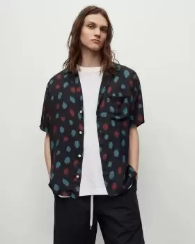 AllSaints Tab Short Sleeve Dot Print Shirt