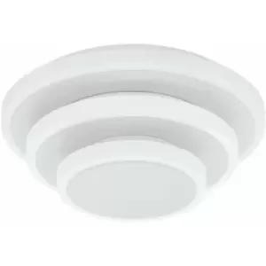 Loops - Wall Flush Ceiling Light Colour White Shade White Plastic LED 5.4W 8.6W 11.4W