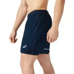 Asics Mens 7Inch Road 2-In-1 Running Short - Blue